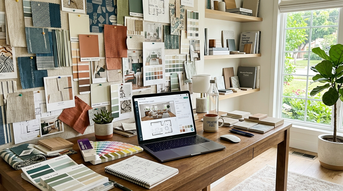 3) Concept board (room direction + key pieces)